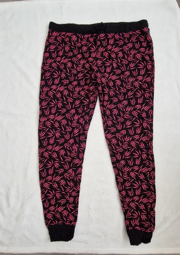 🌿 Pantalon style jogging - Noir et Rose -  Taille M - 9th Avenue 🌿