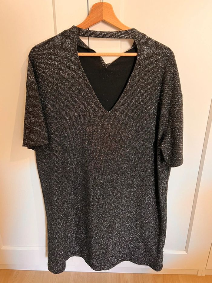Robe courte argenté
