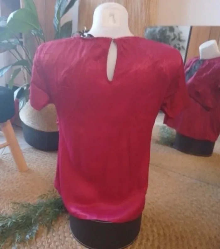 Blouse fluide Morgan couleur framboise taille 40 - 100% viscose - photo numéro 6
