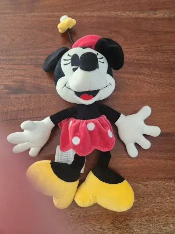 Peluche Disney Minnie Rouge Chapeau Fleur 🧸