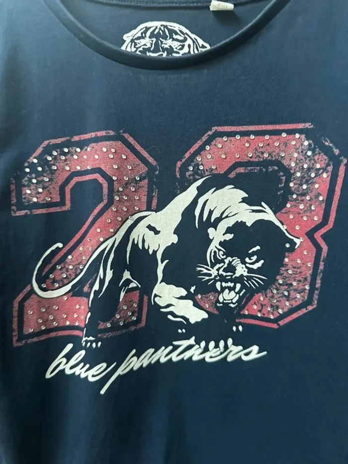 T-shirt manche longue bleu marine 6 ans - photo numéro 3