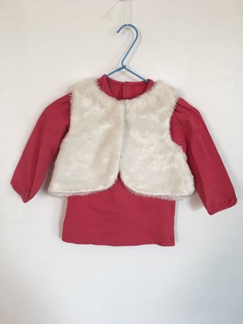 Gilet fausse fourrure sans manches 12 mois