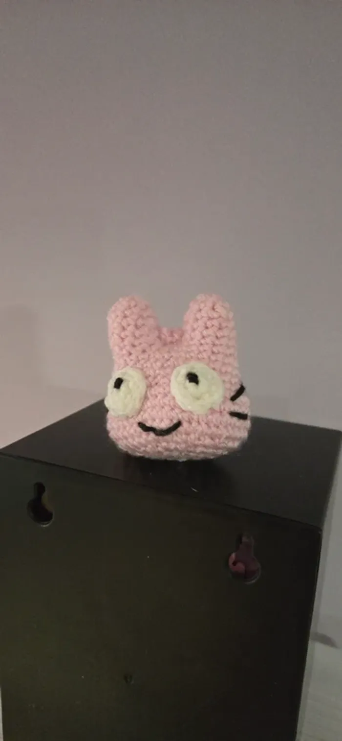 Porte clef tête lapin rigolote neuf - photo numéro 2
