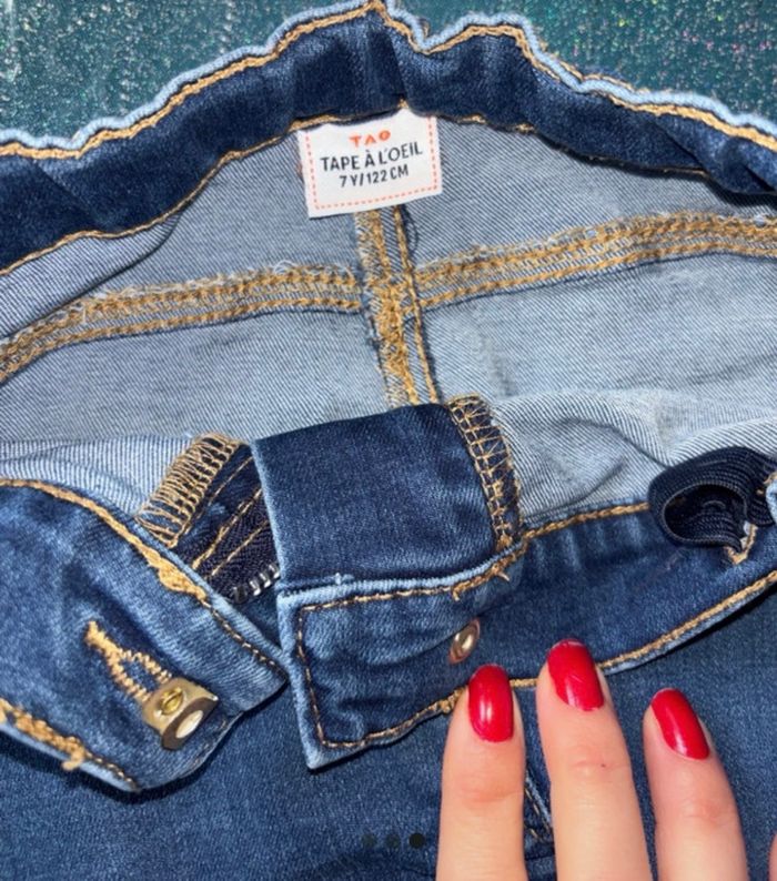 Jeans slim t 7 ans 128 cm - photo numéro 3