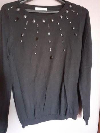 Pull noir camaieu