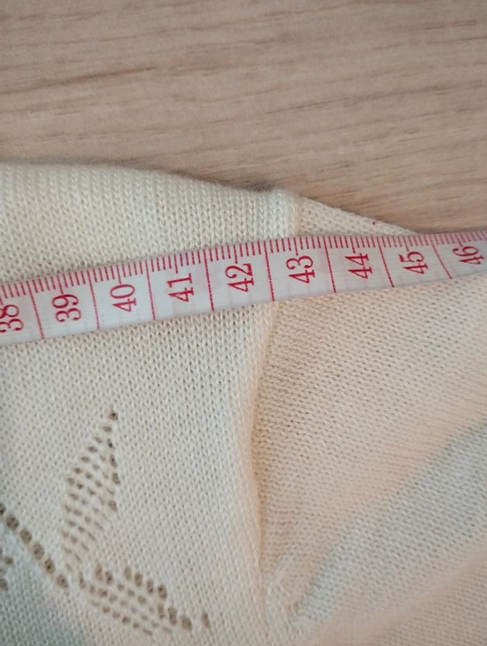 Pull écru manches courtes Damart taille 46/48 - photo numéro 4
