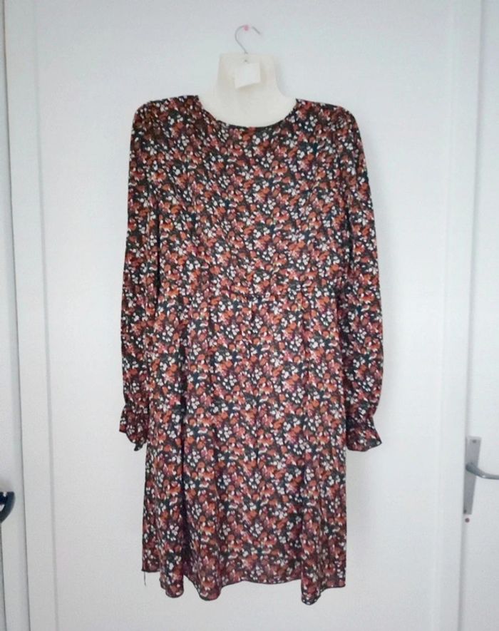 Robe d'été fleurie manches longues femme - photo numéro 3