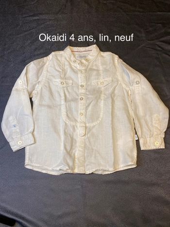 Chemise blanche manches longues lin