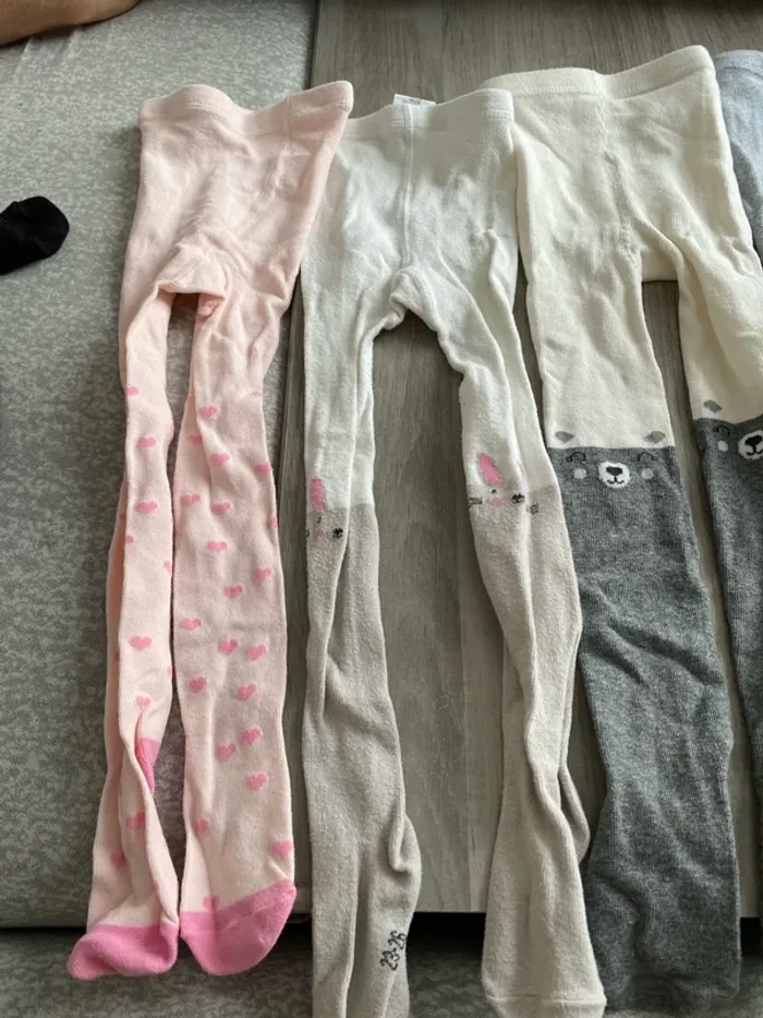 Lot de 5 paires de collants kiabi 23/26 - photo numéro 2