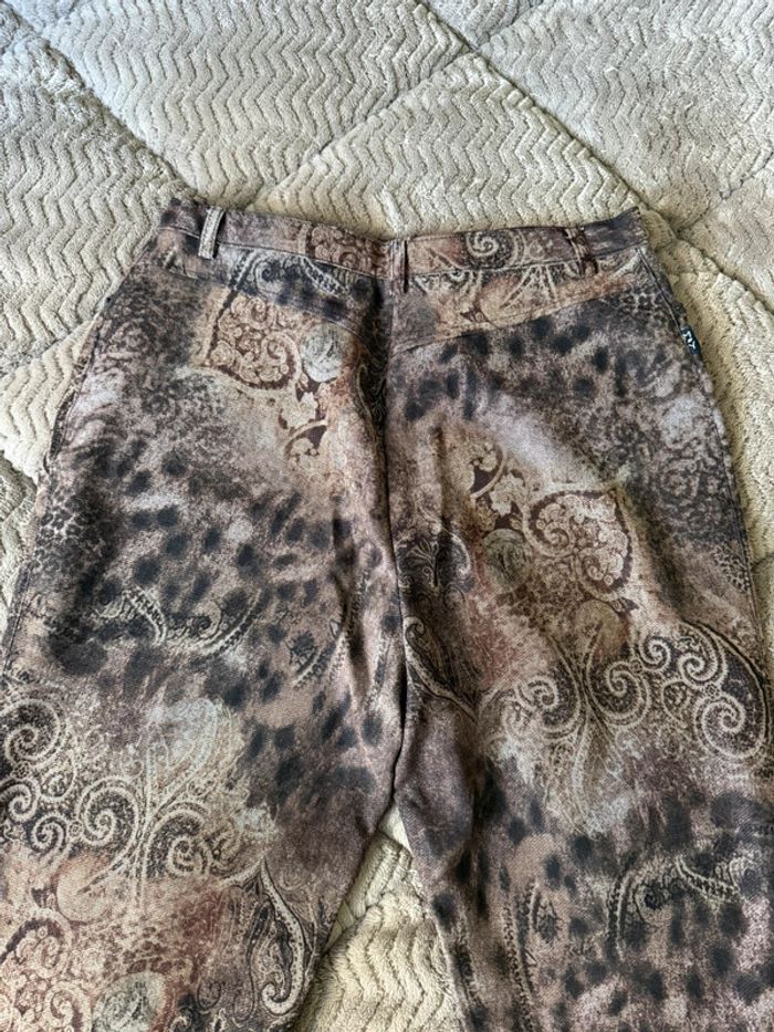 Pantalon / jean marron léopard en très bon état taille 38/40 - photo numéro 2