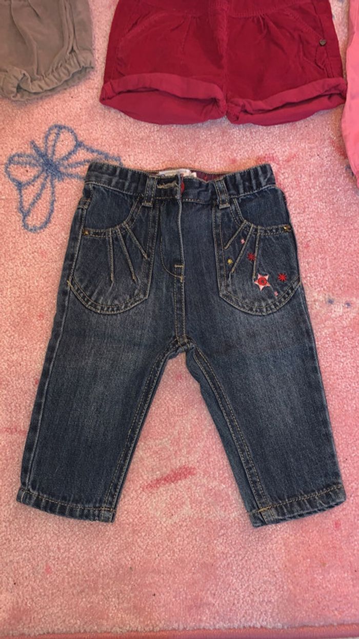 Lot de 6 vêtements jeans short jupe en 6 mois - photo numéro 6