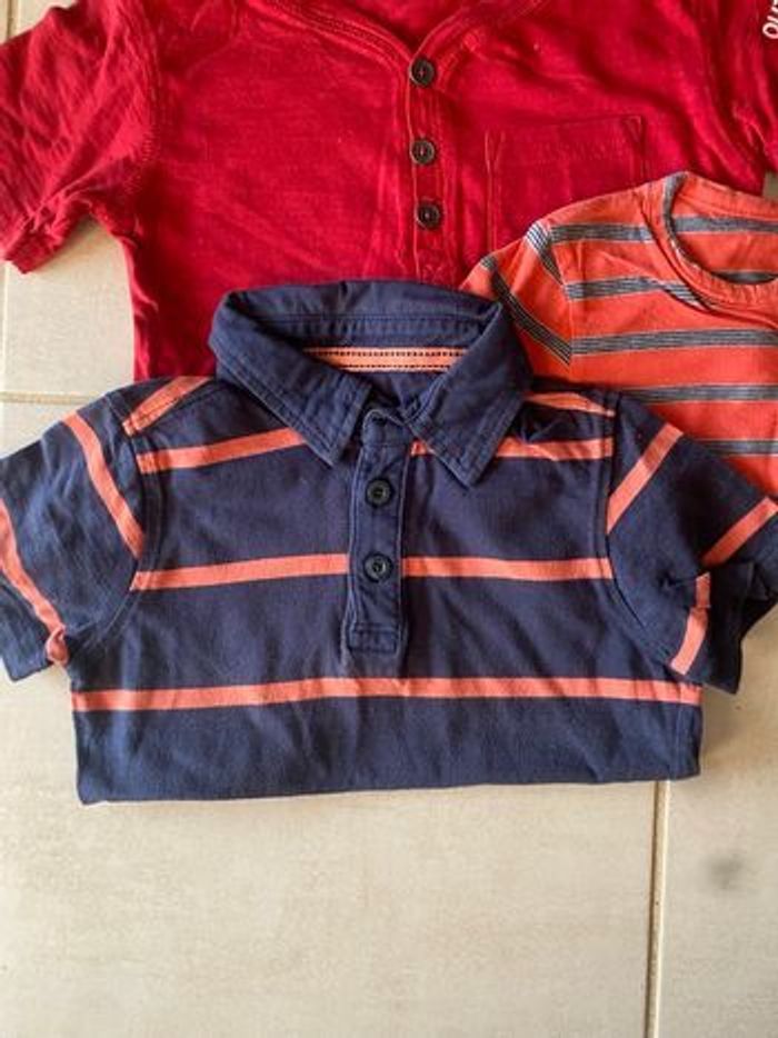 Lot de deux t-shirt et un polo pour garçons - photo numéro 4