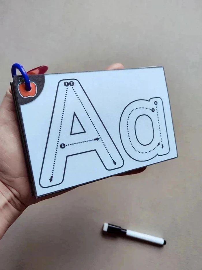 26 Grandes cartes pour apprendre à tracer les lettres Montessori Très bon état - photo numéro 4