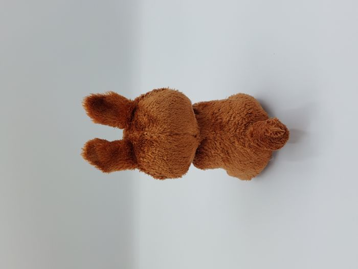 Peluche doudou kangourou et son bébé Kipper TY marron blanc gros yeux orange - photo numéro 2