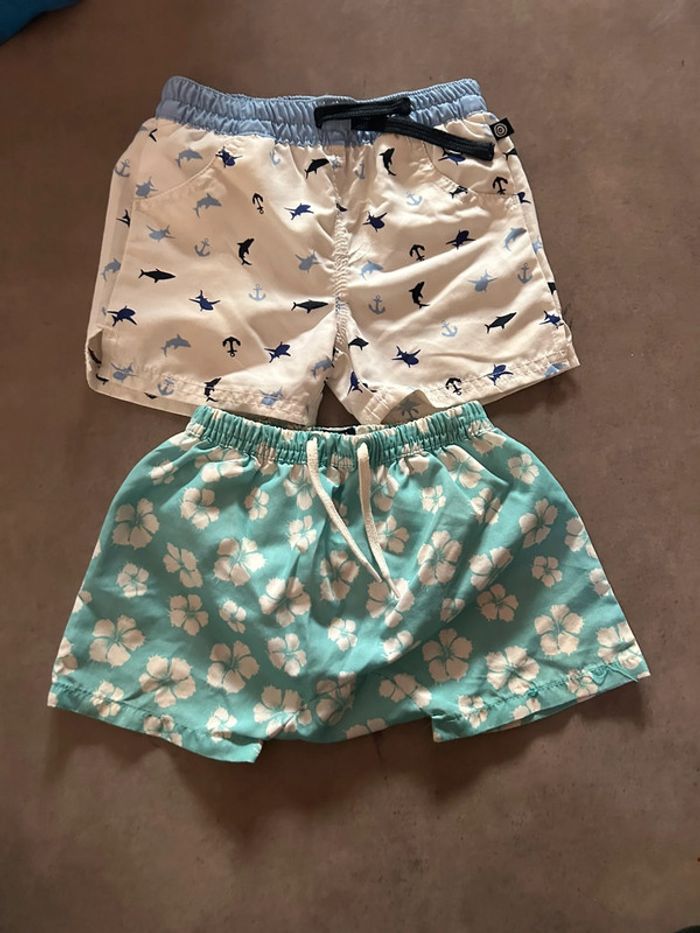 Lot 2 shorts de bain 18 mois