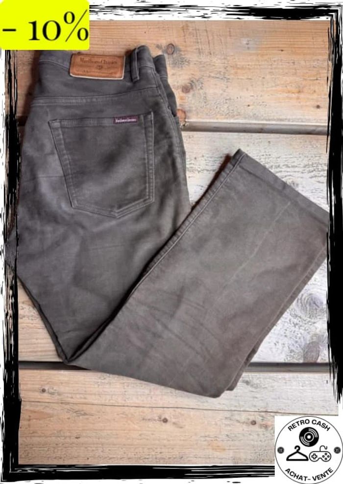 Jean homme marron Marlboro Classics taille W33/L34