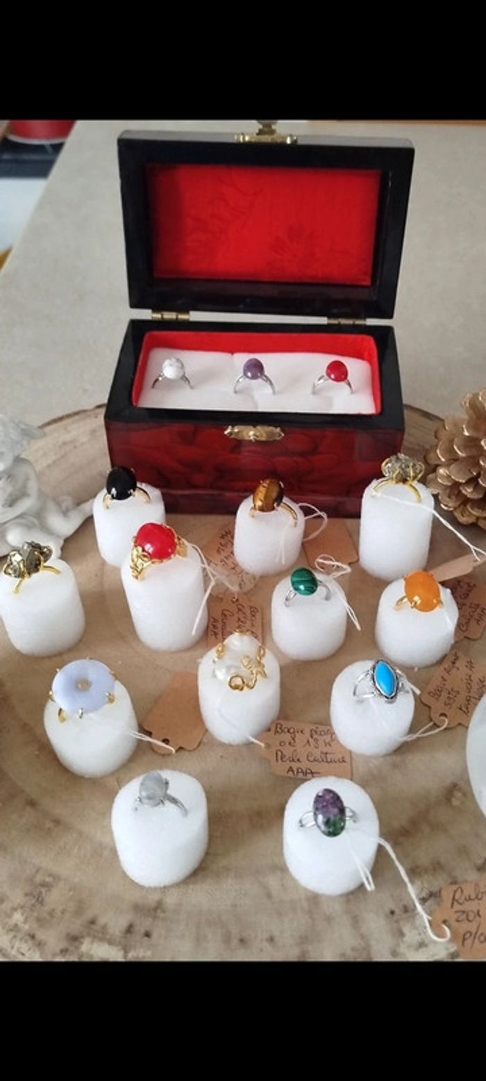 Collier Calcédoine bleu - photo numéro 6