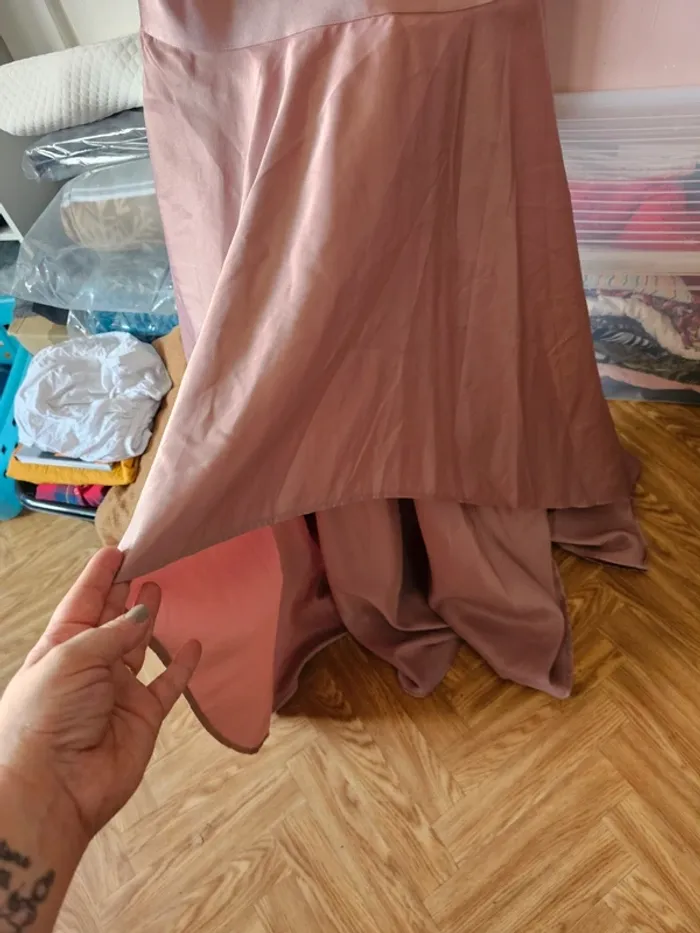 Robe de soiree vieux rose t48 - photo numéro 3