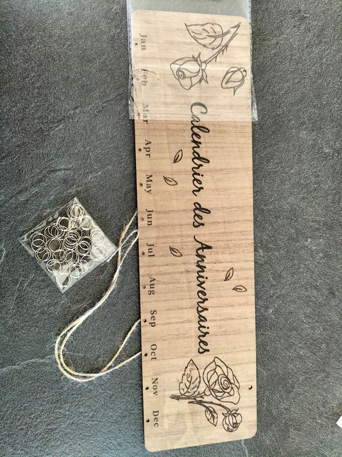 Panneau de calendrier anniversaire