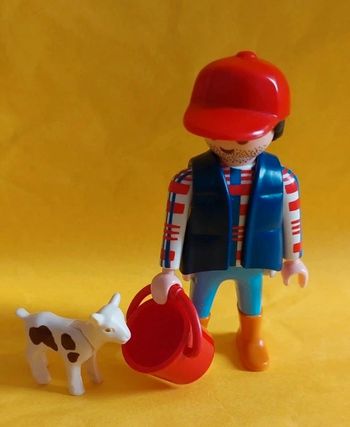 Fermier avec veau Playmobil Quick