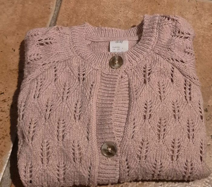 Gilet rose pâle bébé fille - photo numéro 6