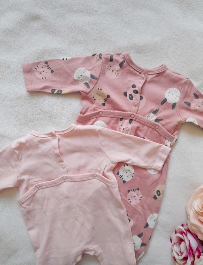 Lot de pyjamas fille coton 3 mois TEX - photo numéro 3