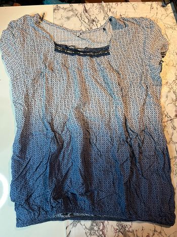 T shirt bleu dégradé neuf