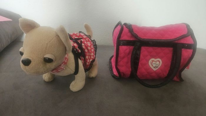 Peluche chihuahua + sac de transport - photo numéro 2