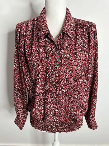 Blouse à pois multicolore La femme Moderne Vintage T42/44 XL/XXL