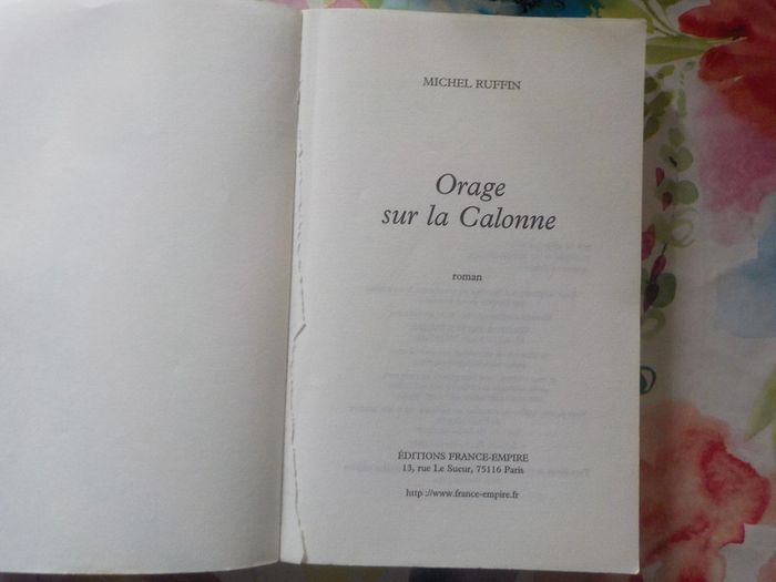 Orage sur la Calonne de Michel Ruffin Ed. France-Empire - photo numéro 5