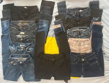 Lot 7 jeans & 4 pantalons T34/XS