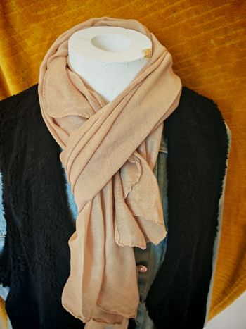 Écharpe paillettes - Beige