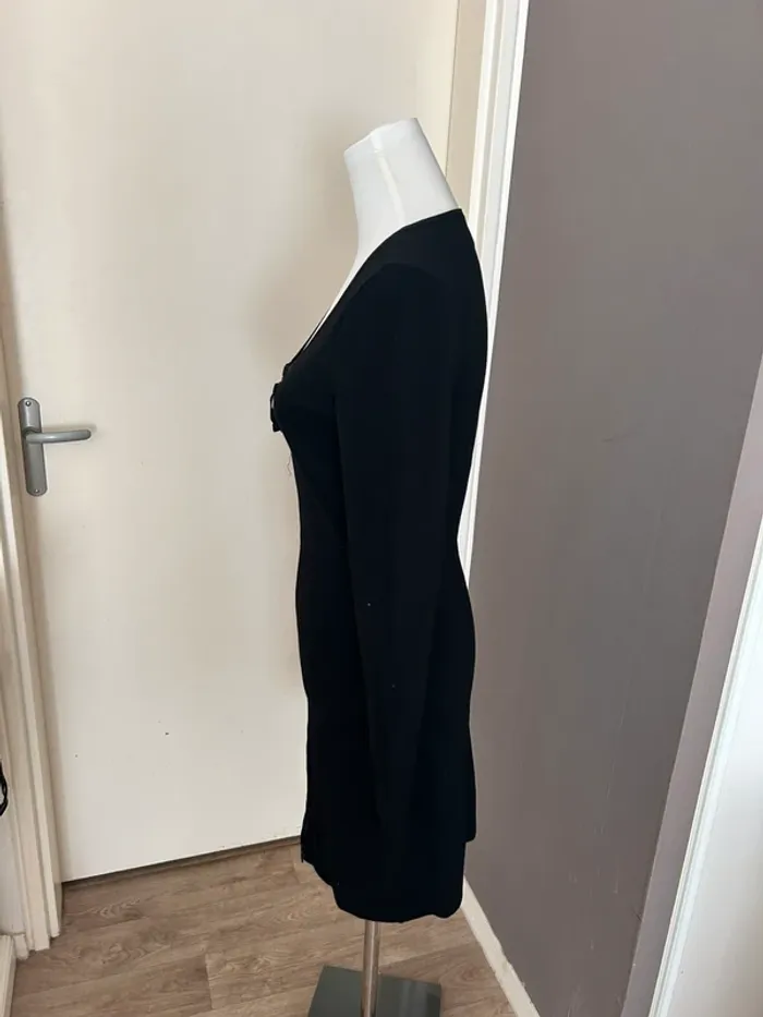 Diesel Robe noire entièrement zippé sur le devant  Noir - photo numéro 3
