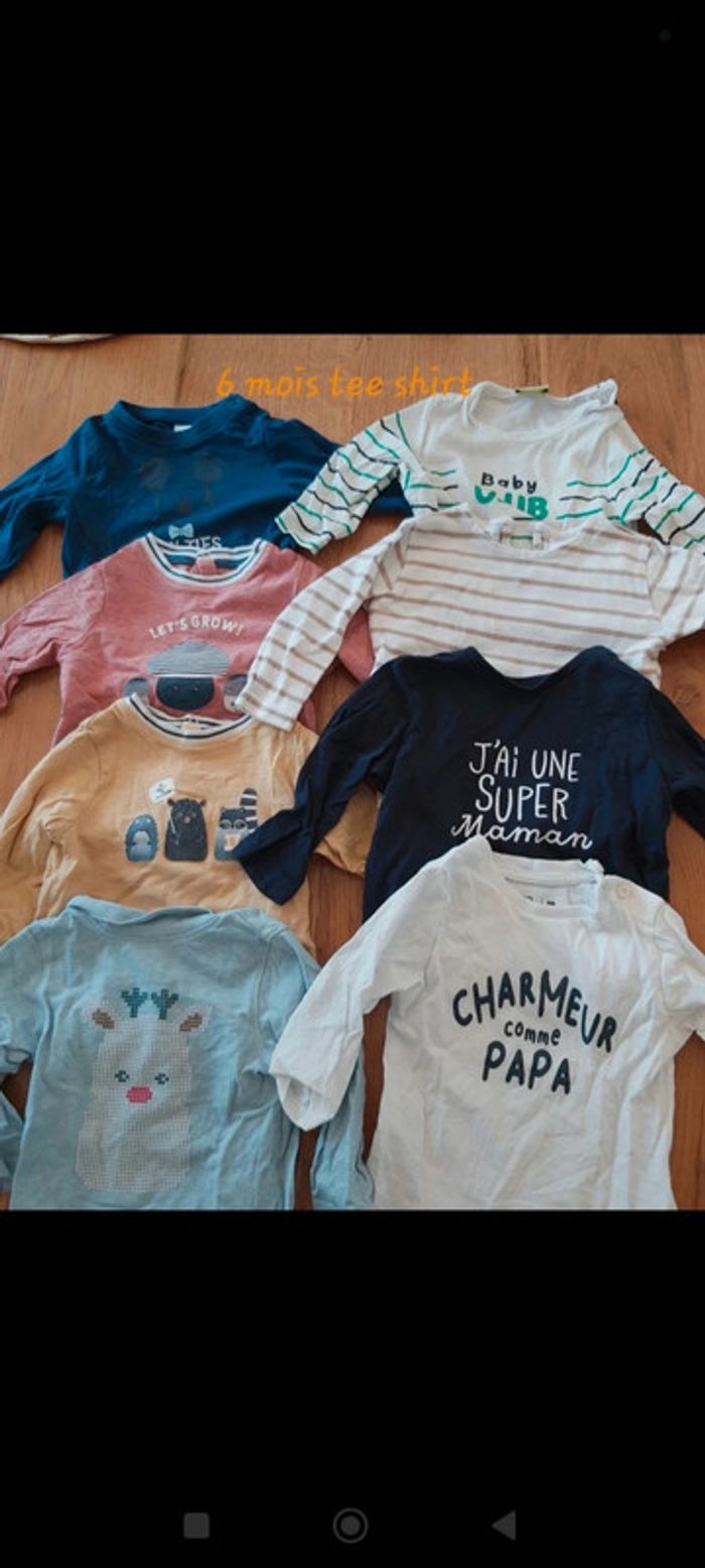 Lot tee shirt manches longues 6mois