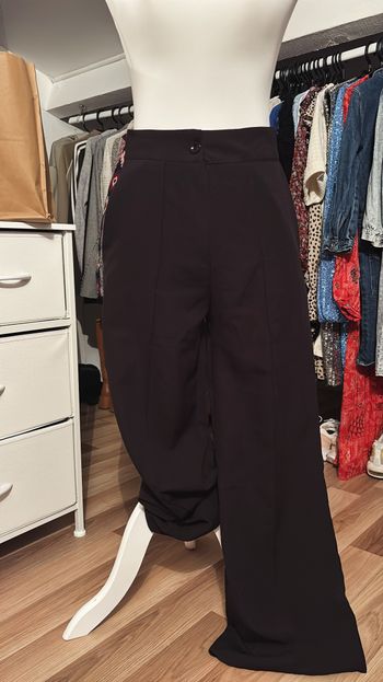 Pantalon droit noir évasé Nice's T36
