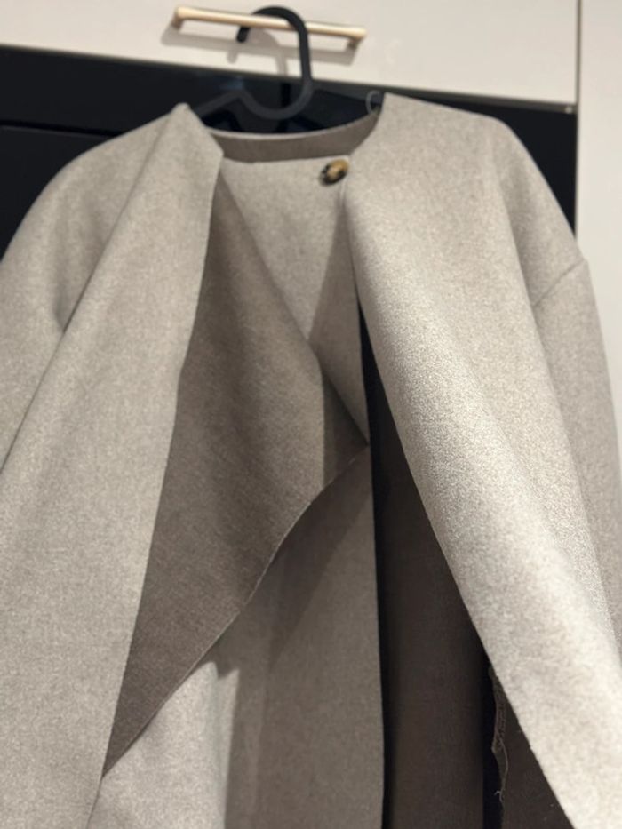 Cape poncho veste gilet manteau avec écharpe - photo numéro 3