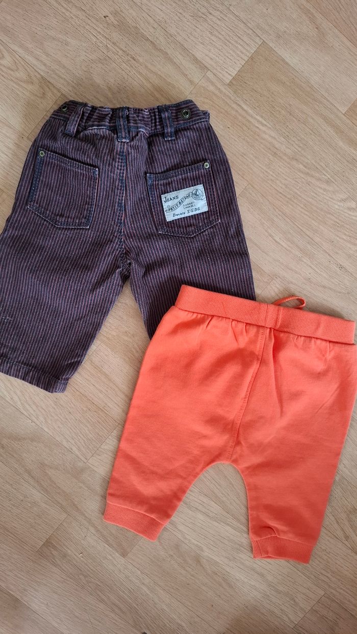 2 pantalons garçon 3mois - photo numéro 2