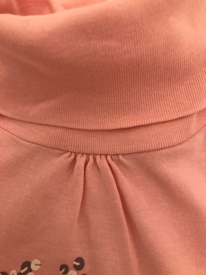 T-shirts col roulé Saumon 6 Ans - photo numéro 3