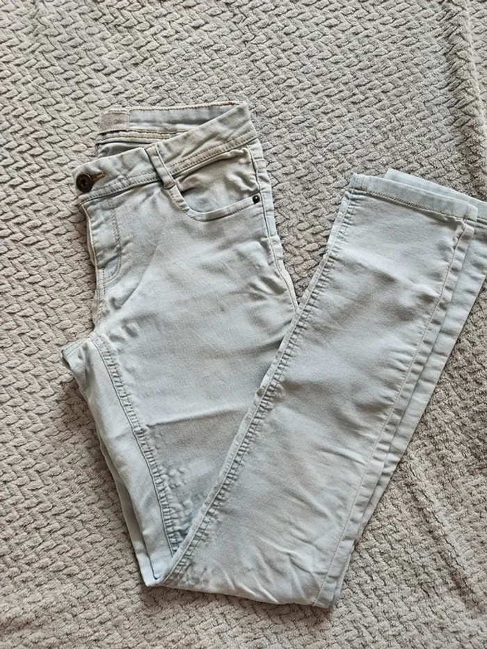 Jean slim taille basse bleu ciel - femme T36 - photo numéro 3