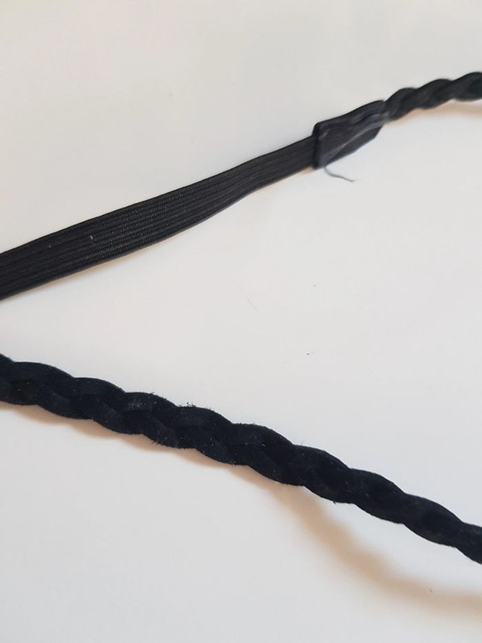 bandeau cheveux fin tressé noir - photo numéro 4
