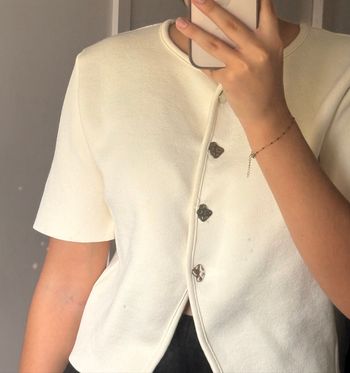 Cardigan manche courte boutonné