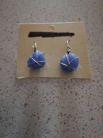 Boucles d oreilles bleu