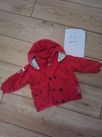 Manteau rouge bébé garçon 18 mois