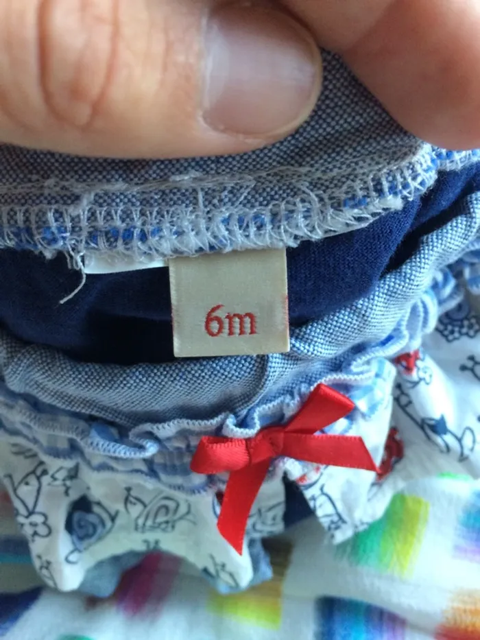 Ensemble tshirt mini short 6 mois - photo numéro 8