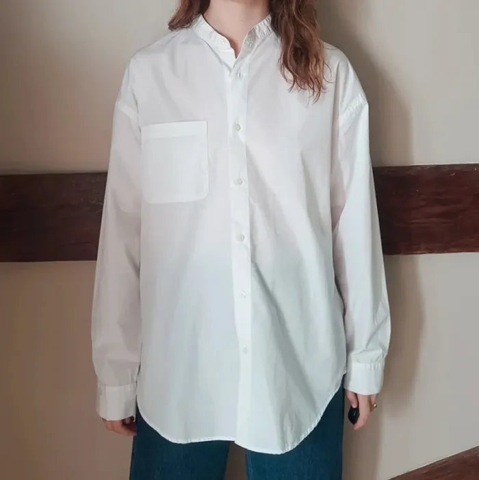 Chemise blanche col mao Uniqlo - photo numéro 2