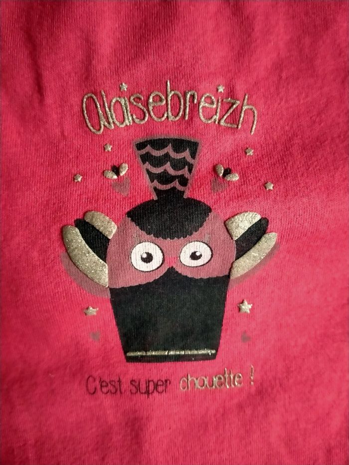 T-shirt rose. Aisebreizh. bébé 18 mois - photo numéro 3