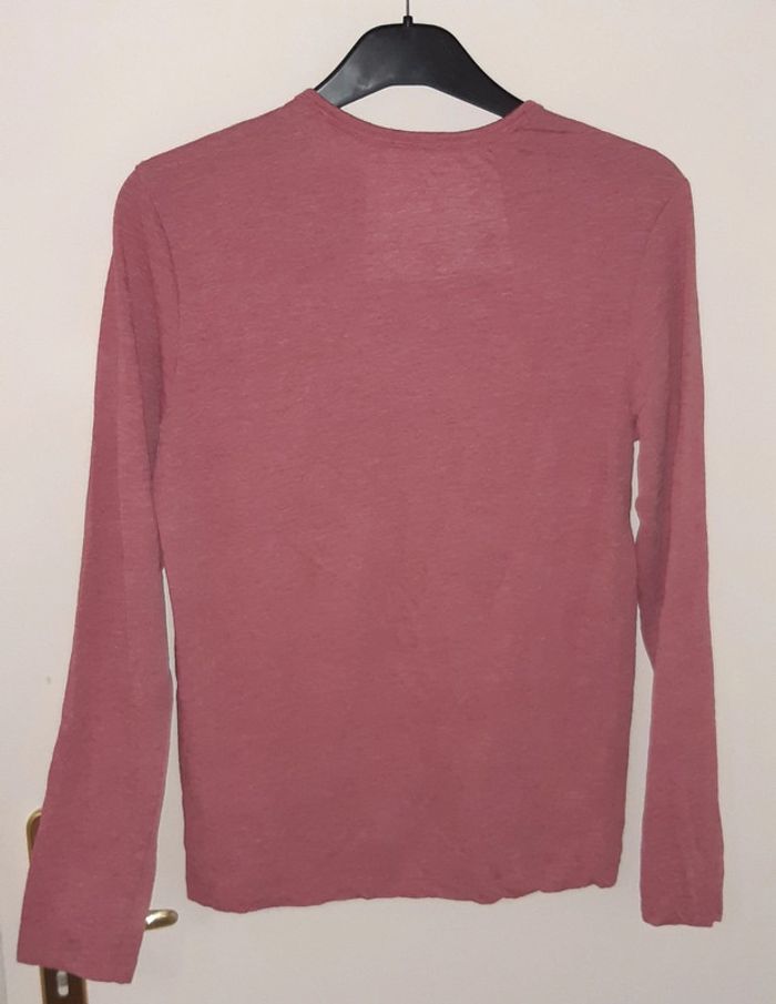 T-shirt rouge manches longues - photo numéro 3