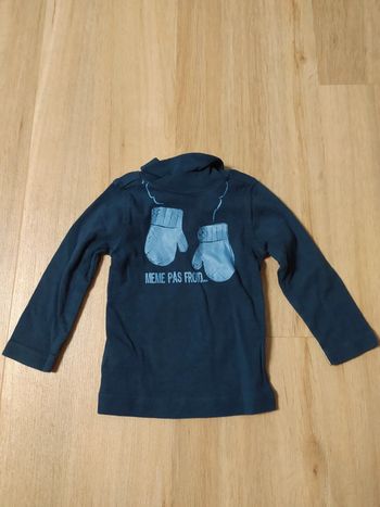 Pull col roulé tape à l'oeil 6 mois moufles