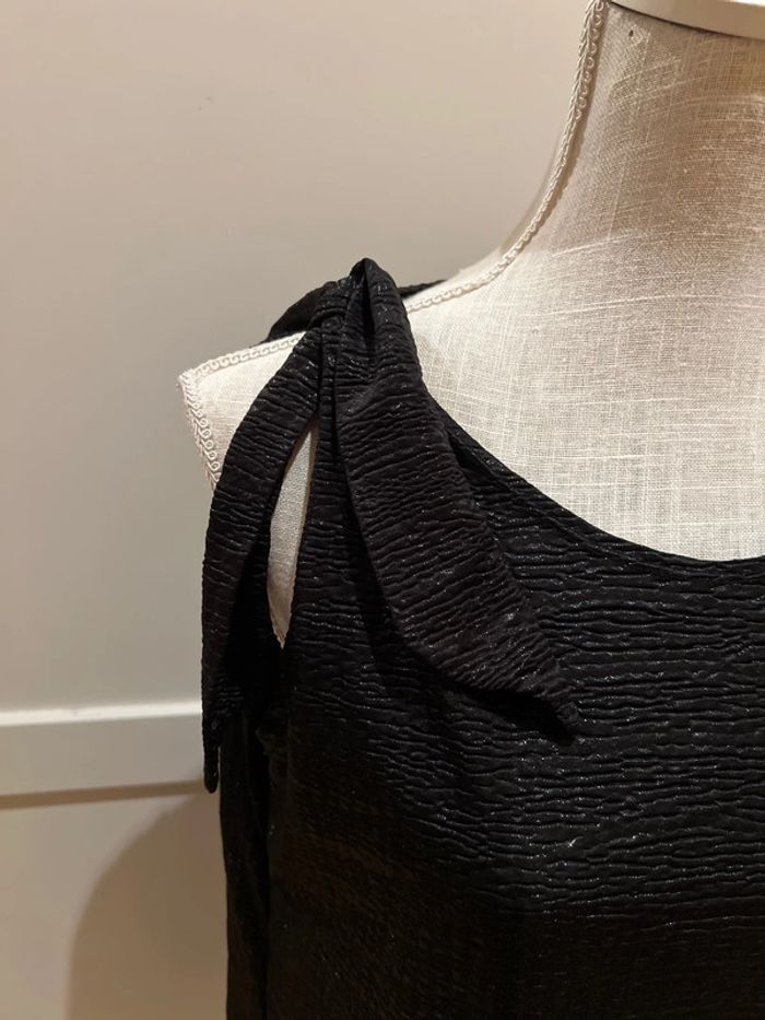 Blouse chic asymétrique noir pailleté taille 42 44 no excuse - photo numéro 2