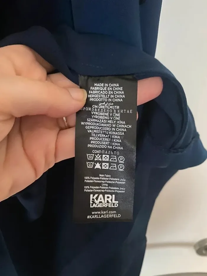 Ensemble robe + boléro bleu marine Karl Lagerfeld comme neuf taille 36 - photo numéro 11